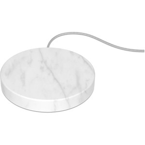 lot 2606 image: Einova - Eggtronic Stone 10W Wireless Charging Pad for Qi-enabled Devices - White Marble