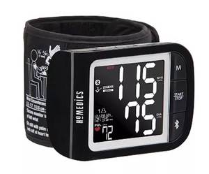 lot 2608 image: HoMedics Premium Wrist Blood Pressure Monitor with Bluetooth Wireless Technology Retails $60