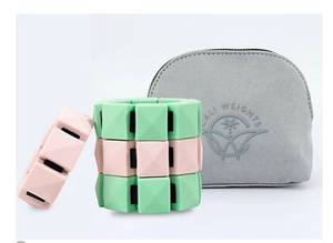 lot 2613 image: Cali Weights Set of four Wrist Weight Set With Carry Bag TanWhite. Medium