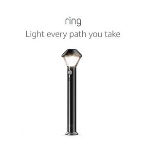 lot 2619 image: Ring Smart Lighting &amp Pathlight, Battery-Powered, Outdoor Motion-Sensor Security Light, Black (Bridge required)