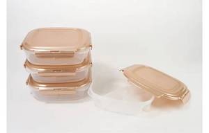 lot 2621 image: LocknLock 4 piece Divider Plates with Color Lids