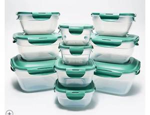 lot 2626 image: LocknLock 10-Piece Nestable Zen Containers with Handle Lids