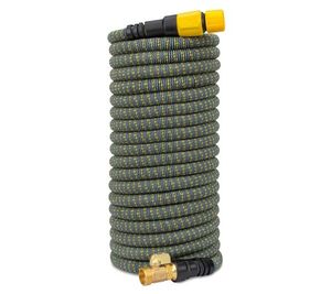 lot 2642 image: HydroTech 100 Expandable Lightweight Garden Hose w Force, GreyYellow in Color, NEW