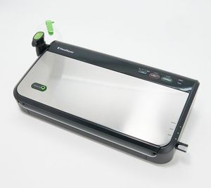 lot 2644 image: FoodSaver Stainless Steel Vacuum Sealer System with Sealable Bags, Stainless Steel in Color, NEW