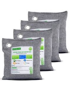 lot 2681 image: NIYIKOW Nature Fresh Bamboo Charcoal Air Purifying Bags (8 bags)