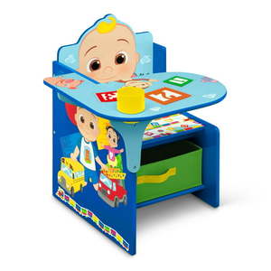 lot 2693 image: CoComelon Chair Desk with Storage Bin by Delta Children - Greenguard Gold Certified