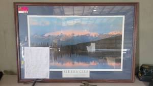 lot 4148 image: Framed Sierra Club Sunset Picture