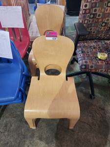 lot 4239 image: Lot of 4 Community Brand Wooden Kids Chairs