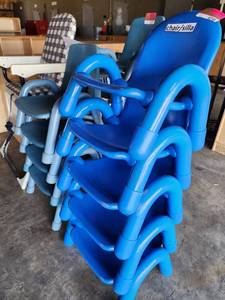 lot 4248 image: Lot of 5 Blue Angels Corp. Toddler Chairs