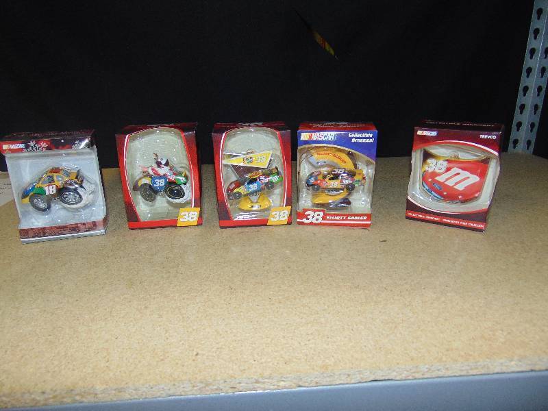 lot 4005 image: (6) ct. lot M&Ms Racing Nascar #38 Die-cast cars (hot-wheels size) Winners Circle, muscle Machine & Other brands