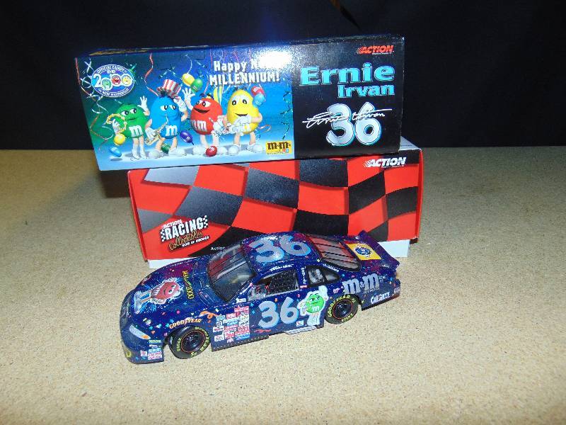 lot 4013 image: Farewell Salute to Ernie Irvan #36 M&Ms Racing Nascar, 124 scale die cast car