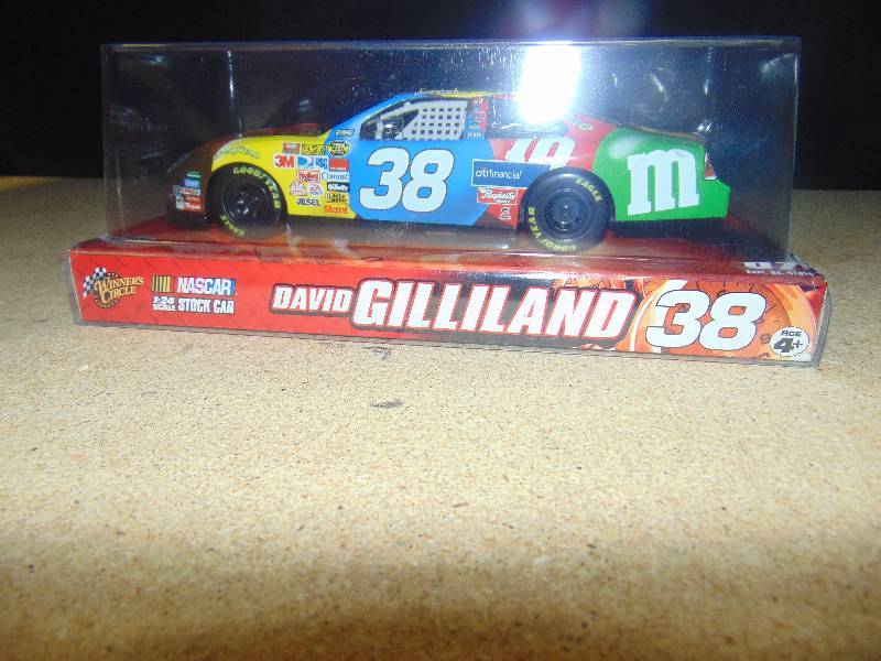 lot 4018 image: David Gilliland #38 M&Ms racing Nascar 124 scale die cast car, Winners Circle (Multi-colored)