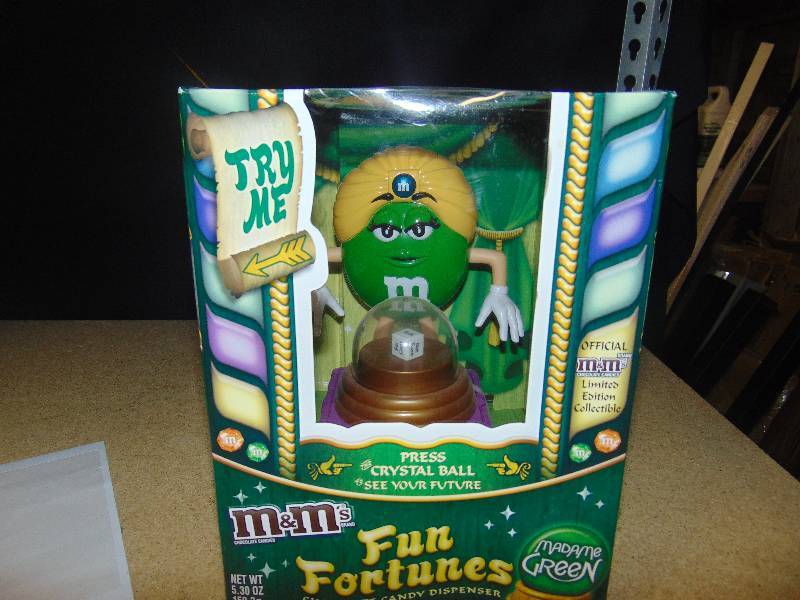 lot 4079 image: M&Ms Fun Fortunes Candy Dispenser, Madame Green, In Original box