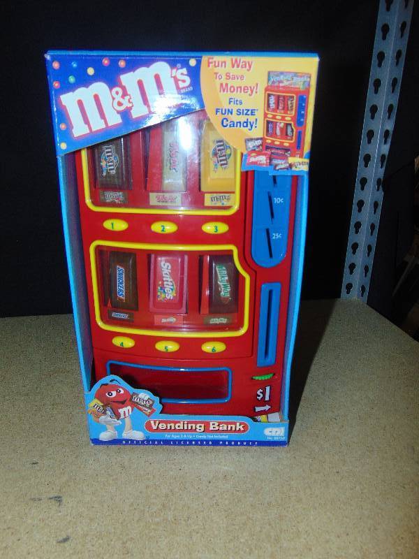 lot 4087 image: M&Ms Vending Bank Candy Dispense, 13 tall