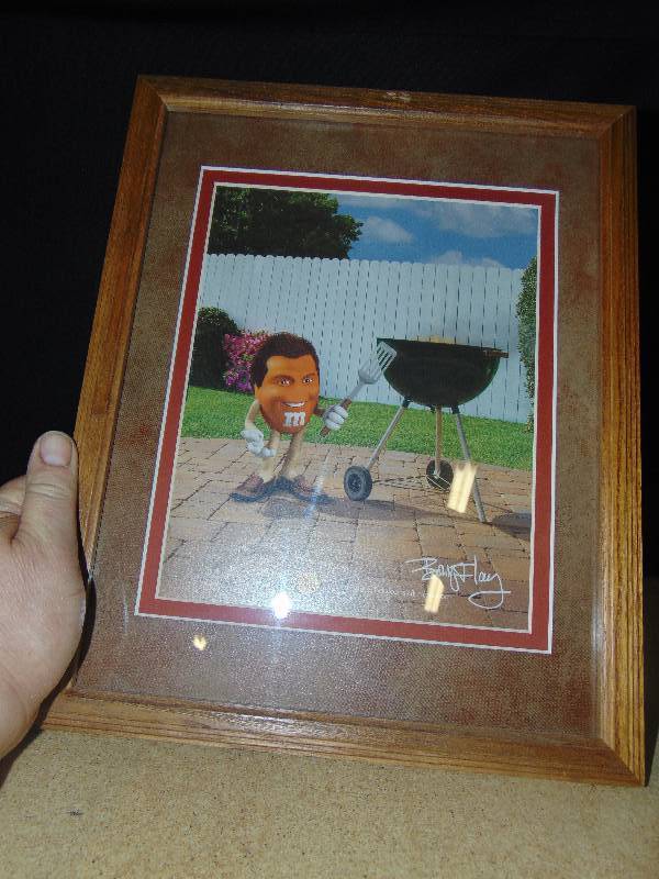 lot 4132 image: M&Ms Bobby Flay advertising picture, professionally matted and framed, 12 x 15