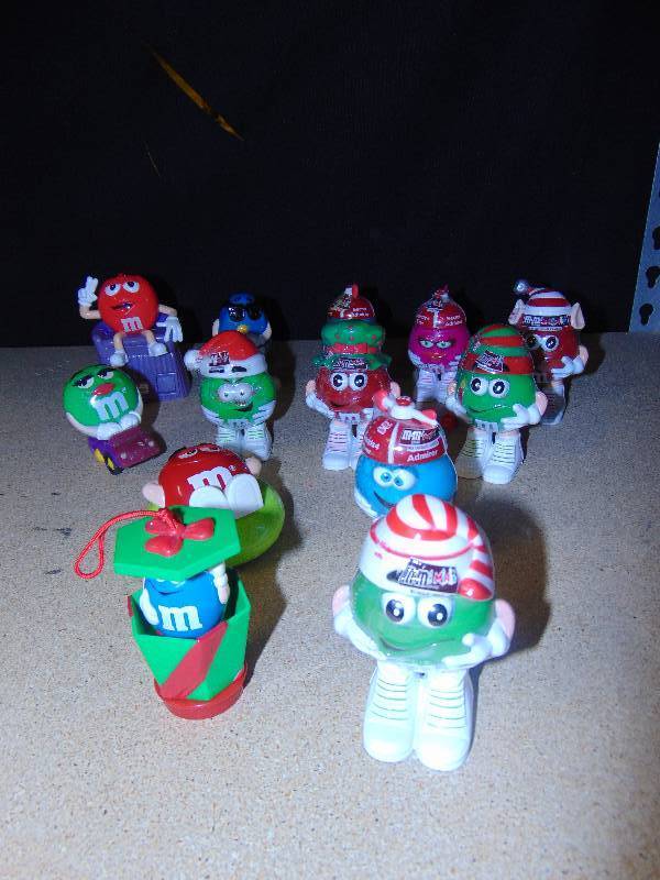 lot 4149 image: (13) ct. lot M&Ms Candy Containers and small dispensers, some sealed