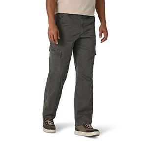 lot 43000021 image: Wrangler Authentics Mens Twill Relaxed Fit Cargo Pant (Logan), Olive Drab, 42W x 29L