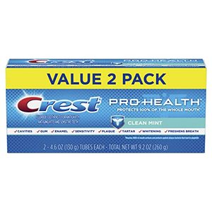 lot 43000026 image: Crest Pro-Health Clean Mint Toothpaste, 4.6oz, Twin Pack (Packaging May Vary)