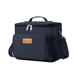 lot 43000036 image: Macadamla Weinas Lunch bag for WomenMen,Insulated Lunch Box Cooler Bag for KidsAdult,Collapsible Leakproof Lunch Bag with Adjustable Shoulder Strap for Work Office School Picnic Beach Blue S