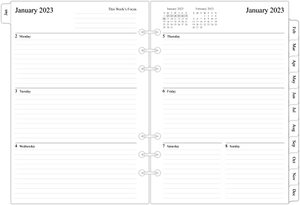 lot 43000047 image: 2023 Weekly & Monthly Planner Refill for A5 Ring Binder, 5-12 x 8-14, from January 2023 to December 2023, 6-Hole Punched
