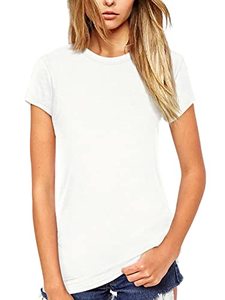 lot 43000066 image: Beluring Short Sleeve Blouses Crewneck Summer Tshirt Tops for Women(M,White)