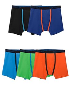 lot 43000075 image: Fruit of the Loom boys Fruit Loom 5 Pack Breathable Boxer Brief Underwear, Boy - Pack Micro Mesh, Medium US