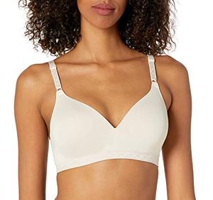 lot 43000079 image: Warners Womens Blissful Benefits Super Soft Wireless Lightly Lined Comfort Bra RM1691W, Butterscotch, 34C