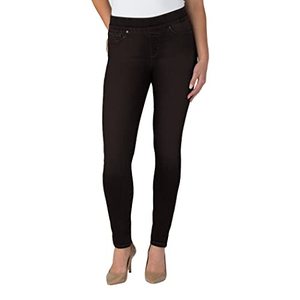 lot 43000098 image: Signature by Levi Strauss & Co. Gold Label Womens Totally Shaping Pull-On Skinny Jeans (Available in Plus Size), Noir, 6 Medium
