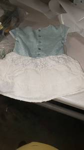 lot 43000112 image: GORLYA Girls Puff Sleeve Neck Boho Frilly Smocked Shirred Flared Midi Dress 2T