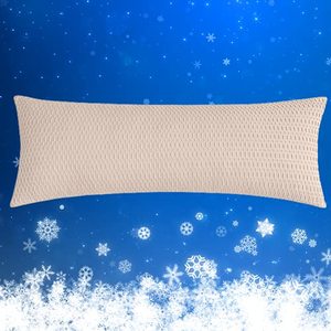 lot 43000117 image: Haowaner 3D Waffle Cooling Body Pillow Cases, Cooling Body Cases for Hot Sleepers, Ice Cool Long Pillowcase Shams, Cooling Pillow Cover, Cooling Pillow Protector, Chill Cold Pillowcase, Beige, 20x54