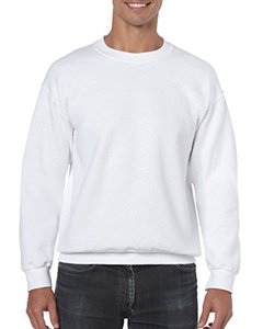 lot 43000139 image: Gildan Adult Fleece Crewneck Sweatshirt, Style G18000, White, Large