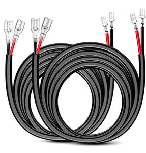 lot 43000147 image: Nilight 2PCS 16 AWG 10 Feet Wiring Harness Extension Kit for LED Work Light Bar Led Pods Off Road Lights Driving Fog Light Boat Lighting, 2 Years Warranty,Black
