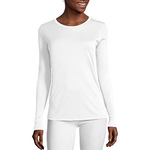 lot 43000175 image: Hanes womens Sport Cool Dri Performance Long Sleeve T-shirt Shirt, White, Small US
