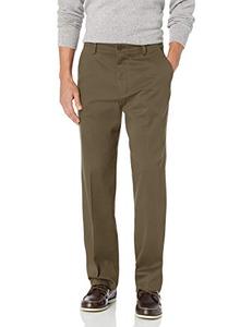 lot 43000202 image: DOCKERS Mens Classic Fit Easy Khaki Pants (Regular and Big & Tall), Dark Pebble (Stretch), 32W x 29L