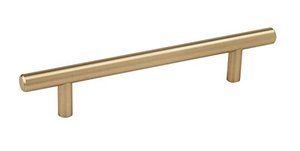 lot 43000222 image: Amerock  Cabinet Pull  Golden Champagne  5-116 inch (128 mm) Center to Center  Bar Pulls  1 Pack  Drawer Pull  Drawer Handle  Cabinet Hardware