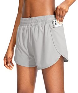 lot 43000229 image: Soothfeel Womens Running Shorts with Zipper Pockets High Waisted Athletic Gym Workout Shorts for Women with Liner Small