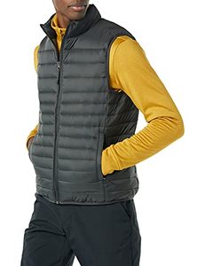 lot 43000232 image: Amazon Essentials Mens Lightweight Water-Resistant Packable Puffer Vest, Dark Grey, Medium