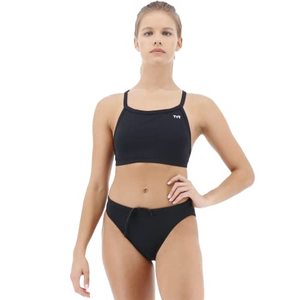 lot 43000246 image: TYR Womens Durafast Diamondfit Workout Bikini for Swim Racing and Training, Black, Large
