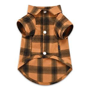 lot 43000249 image: Koneseve Dog Shirt Plaid Dog Clothes for Small Dogs Boy Girl Cat Clothes Soft Puppy Outfit Adorable Pet T-Shirts Kitten Grid Costume Apparel Thanksgiving Christmas Clothing ( Yellow LLarge )