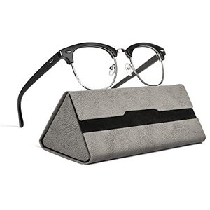 lot 43000262 image: Nipukt Blue Light Glasses Lightweight, Computer ReadingGamingPhonesTV Glasses, OfficeOutdoor Glasses for Women or Men, Anti Eyestrain Glasses, Mattle Black Silver Frame