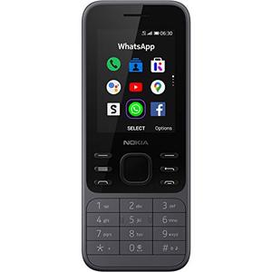 lot 43000268 image: Nokia 6300 4G  Unlocked  Dual SIM  WiFi Hotspot  Social Apps  Google Maps and Assistant  Light Charcoal