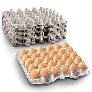 lot 43000281 image: Biodegradable Pulp Fiber Egg Flats for Storing up to 30 Large or Small EggsEgg Crates That Make a Great Home for Roach Colony by MT Products (15 Pieces)