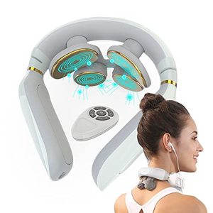 lot 43000287 image: ALPHAY Intelligent Neck Massager with Heat, Electric Pulse Neck Massager for Neck Pain Relief & Deep Relaxation, Cordless Electric Pulse Neck Massage Device for Women, Men Gift