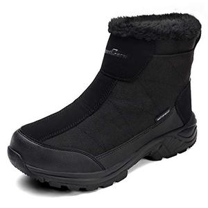 lot 43000294 image: SILENTCARE Mens Warm Snow Boots, Fur Lined Waterproof Winter Shoes, Anti-Slip Lightweight Ankle Boot (13 M US, Black)