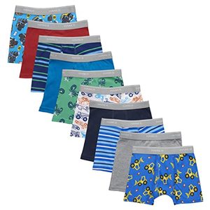 lot 43000299 image: Hanes Boys and Toddler Comfort Flex Waistband Multiple Packs Available (AssortedColor Boxer Briefs, 10 Pack - PrintsStripesSolids Assorted, 2 3 US