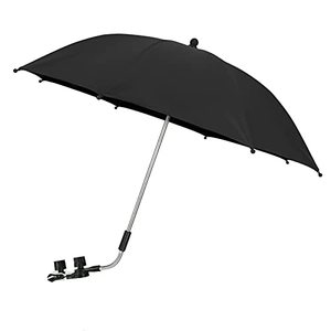 lot 43000313 image: GRANDMEI Baby Pram Umbrella with Adjustable Clamp,Buggy Parasol with Clip on Fixing Device UPF 50,for Pushchair Strollers (Black)