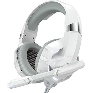 lot 43000341 image: GIZORI Xbox Headset, Gaming Headset with 7.1 Surround Sound Stereo, PS4 Headset with Noise Canceling Mic & LED Light, Compatible with Xbox Series XS, PS4, PS5, PC