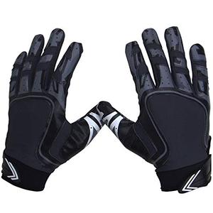 lot 43000361 image: Pure Athlete Football Receiver Gloves �� Elite-Stick Silicone Gripping Technology �� Youth Sizes (Black, Youth Large)
