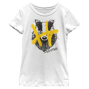 lot 43000364 image: Harry Potter Girls Hufflepuff Badger T-Shirt, White, Medium