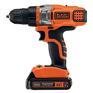lot 43000366 image: BLACKDECKER 20V MAX Cordless Drill Driver with Battery and Charger, LED Work Light (LDX220C)